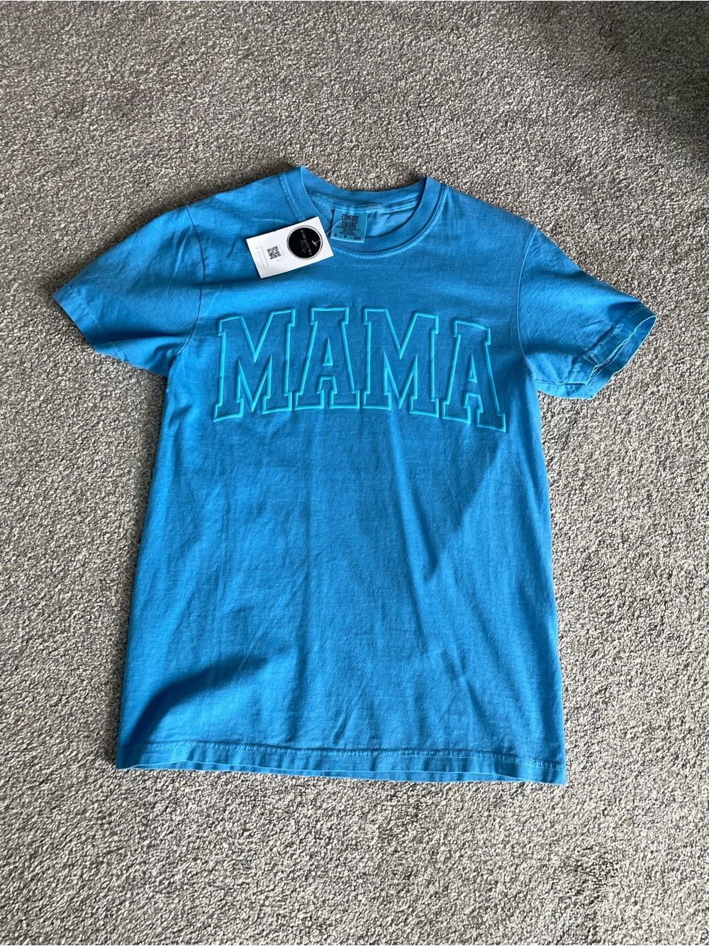 Comfort Colors Bright Blue "MAMA" Graphic Tee